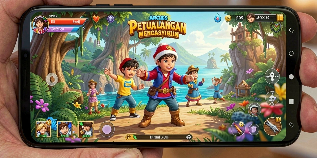 Tampilan gameplay seru dalam API33 dengan grafis yang memukau.