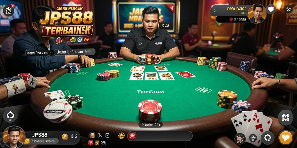 Tampilan menarik dari gameplay Poker di JPS88.