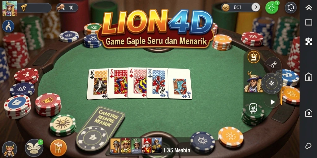 Tangkapan layar gameplay Gaple yang seru di LION4D.
