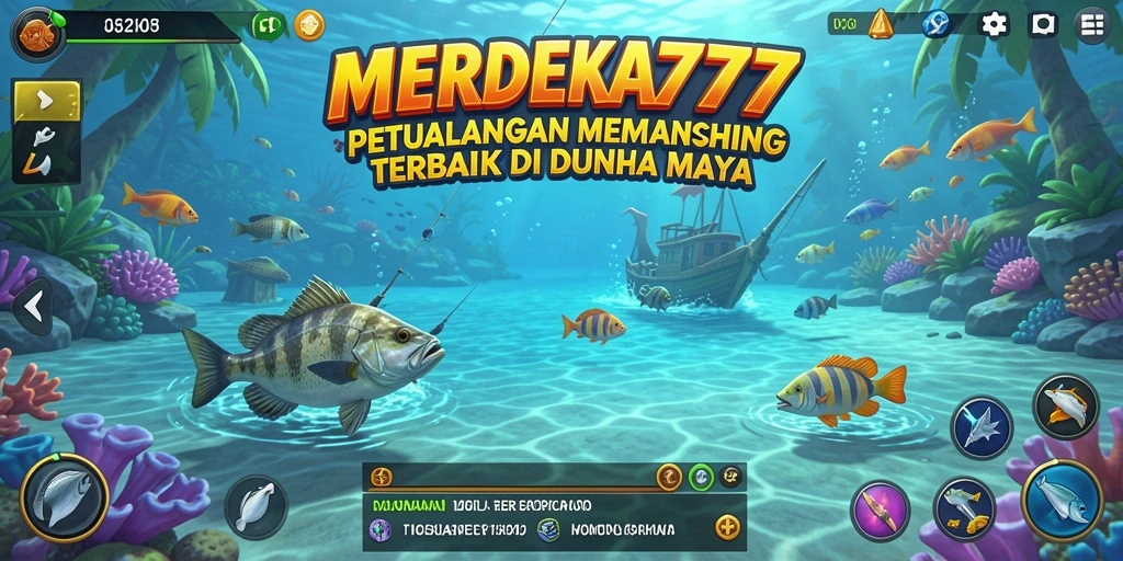 Gameplay memancing yang seru dan mengasyikkan di MERDEKA777.
