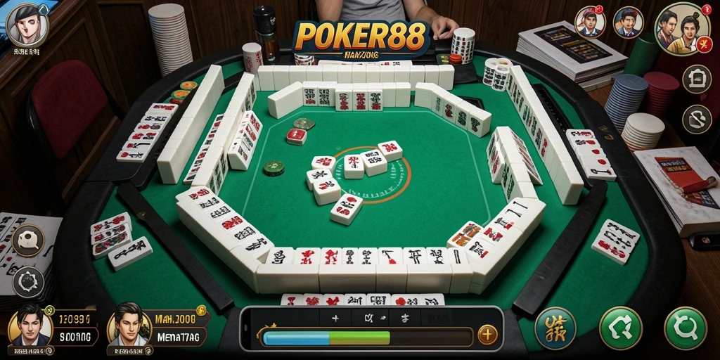 Gameplay Mahjong POKER88 yang menarik dan seru.