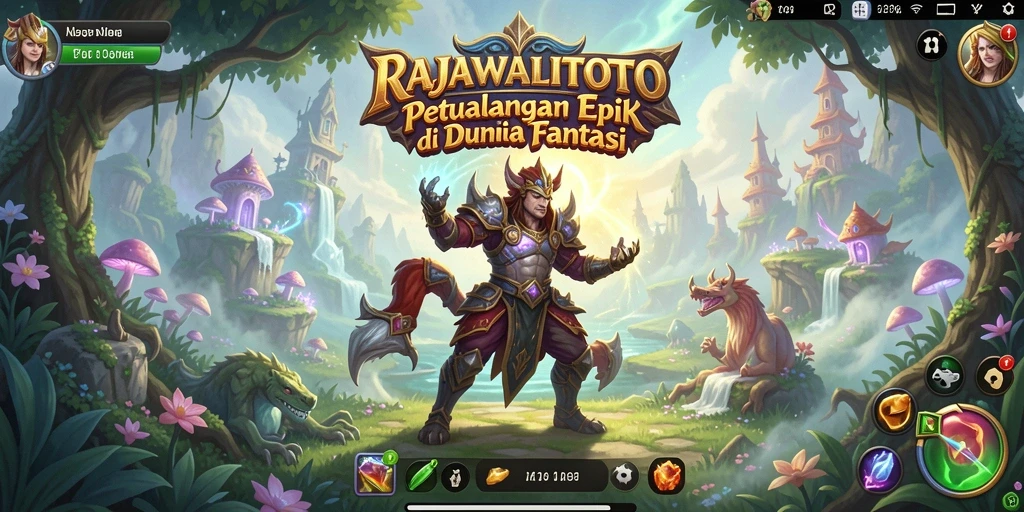 Gameplay RAJAWALITOTO yang menampilkan pertarungan seru dan karakter epik.