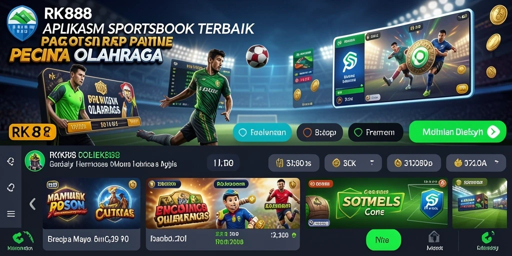 Tampilan utama RK88 dengan berbagai opsi taruhan olahraga.