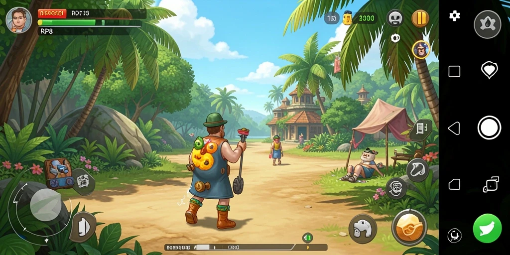 Tampilan menarik dari gameplay santai RP8 yang penuh warna.