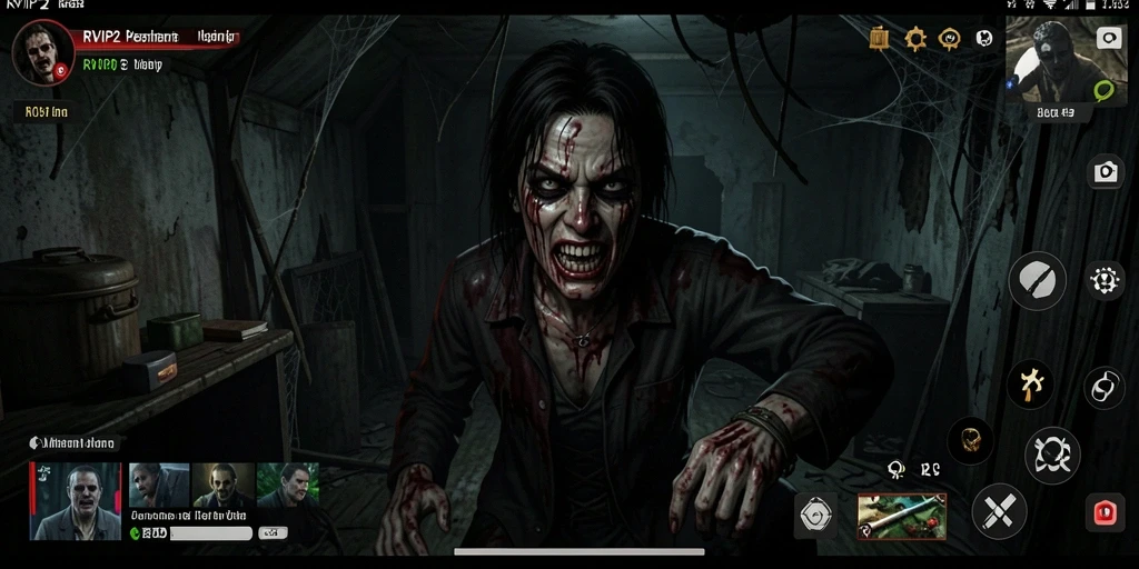 Gameplay horror yang menegangkan dan menakutkan di RVIP2.