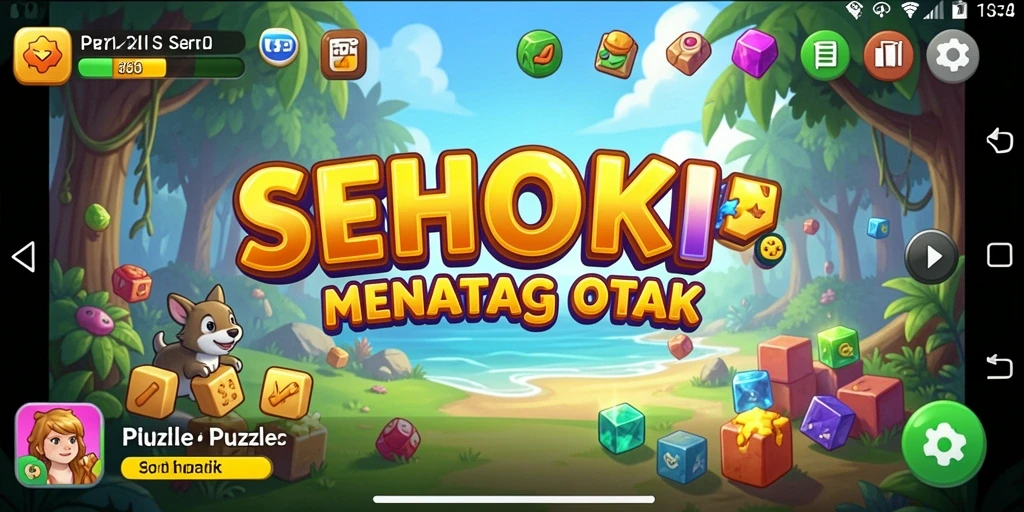 Tampilan gameplay SEHOKI yang menarik dengan berbagai teka-teki.