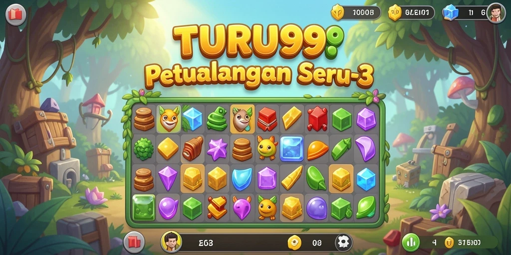 Screenshot utama TURU99 menampilkan gameplay seru dalam mencocokkan warna.